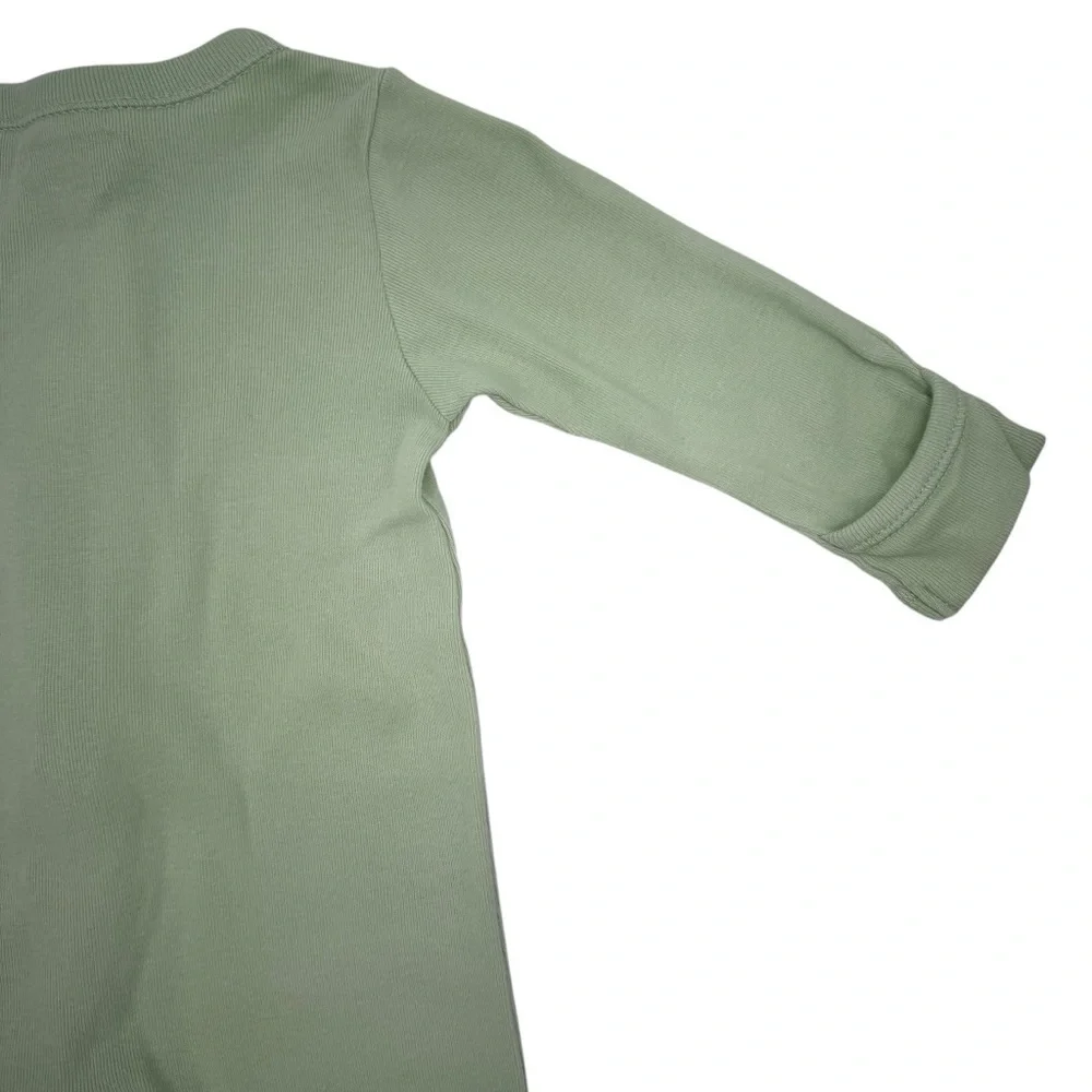 Old Navy Green Footie One Piece with Cozy Fabric